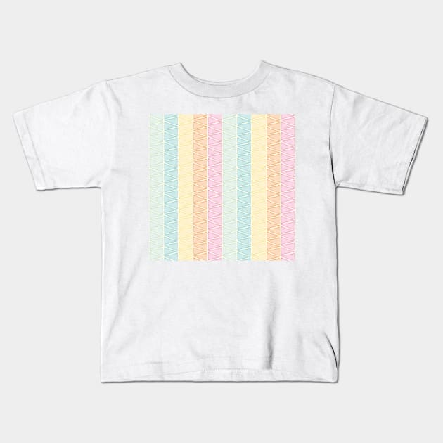 Colorful triangles texture Kids T-Shirt by marufemia